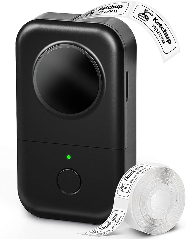 D30 IMPRIMANTE D’ÉTIQUETTES THERMIQUE PORTABLE – COULEUR NOIR –