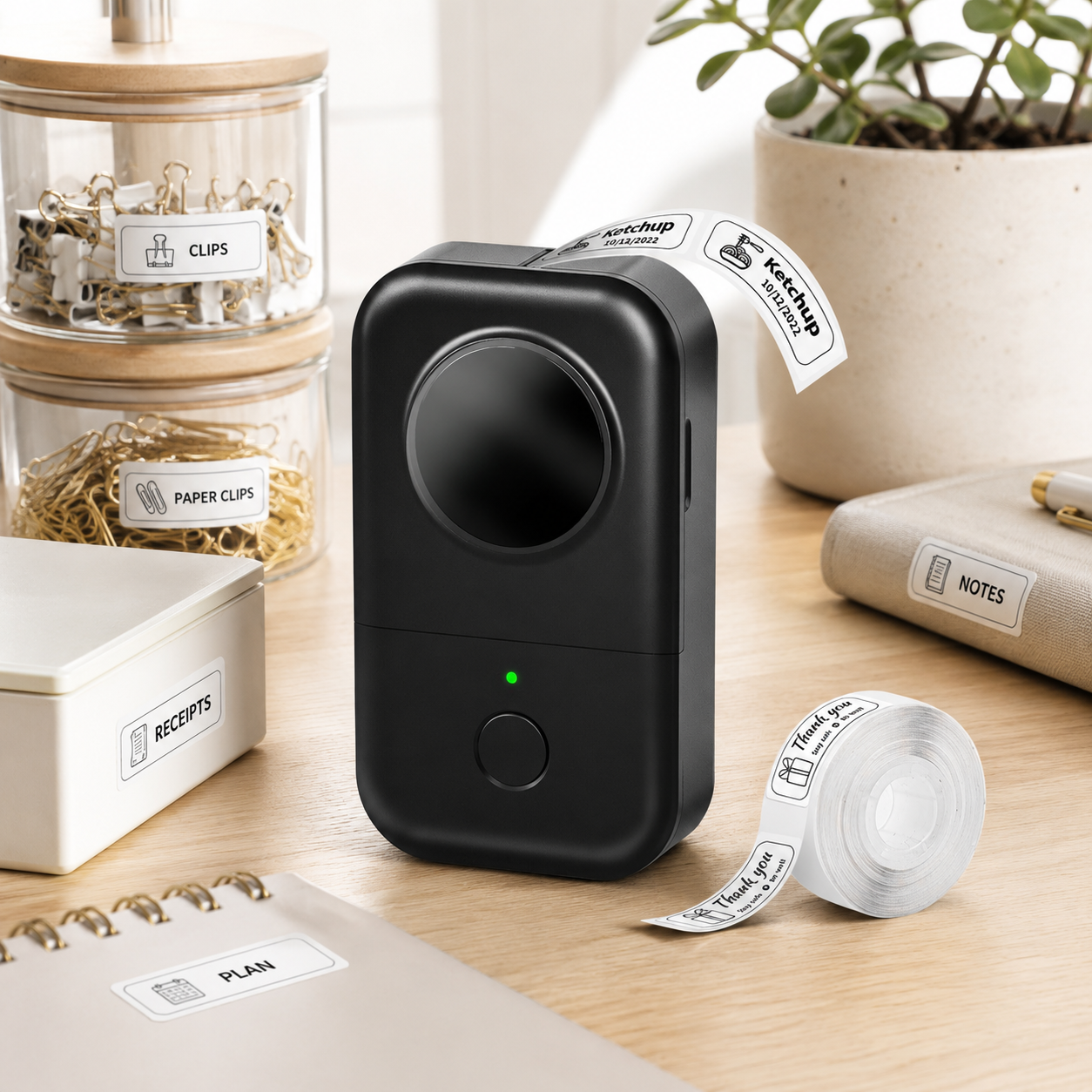 D30 IMPRIMANTE D’ÉTIQUETTES THERMIQUE PORTABLE – COULEUR NOIR –