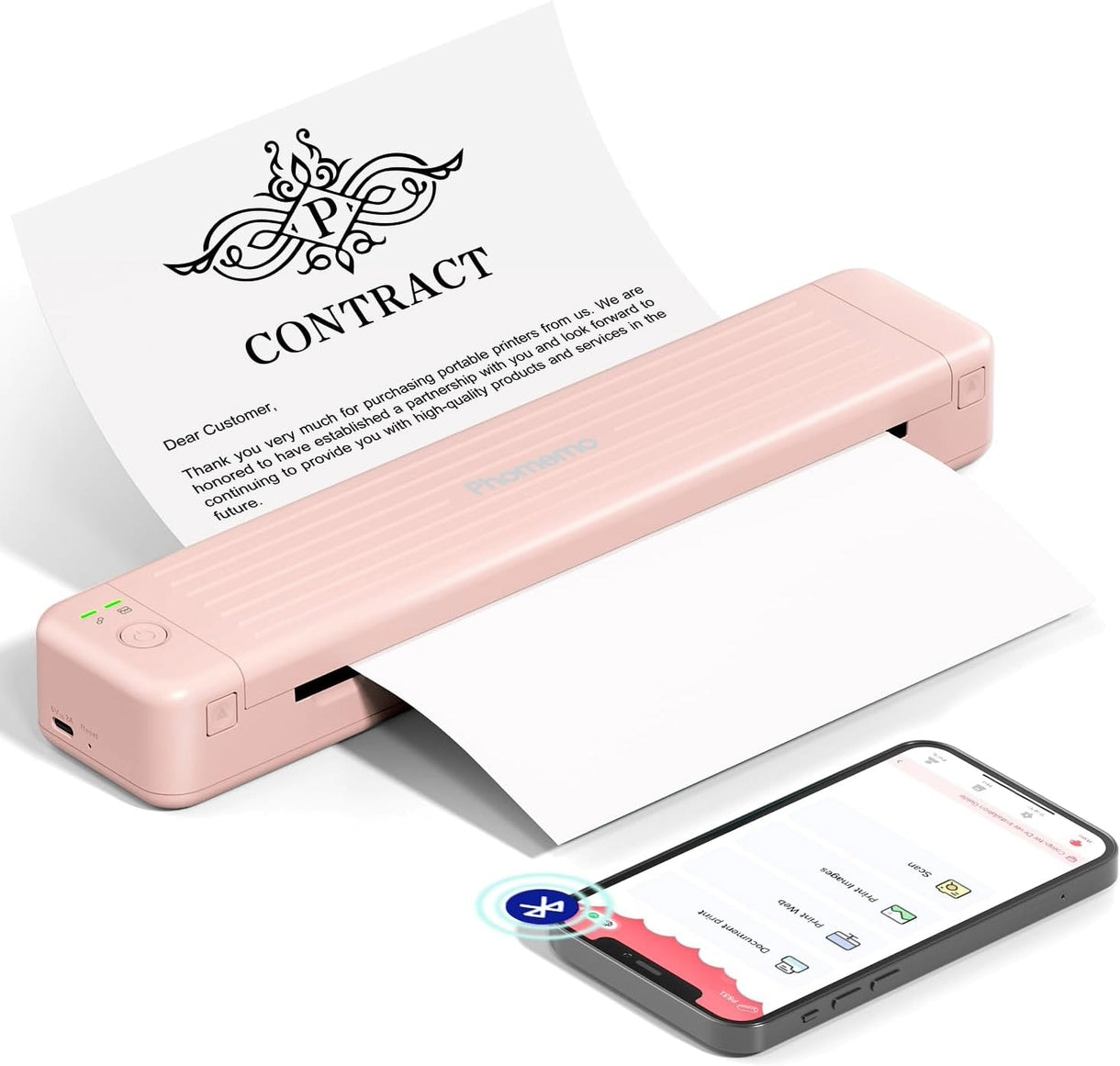 IMPRIMANTE A4 THERMIQUE PHOMEMO P831 - ROSE